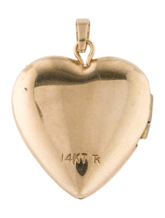 Pendant 14K Textured Heart Locket Pendant