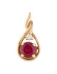 Pendant 14K 1.00ct Garnet & Diamond Pendant
