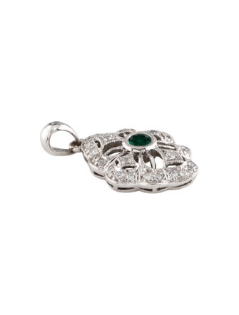 Pendant 14K Emerald & Diamond Pendant
