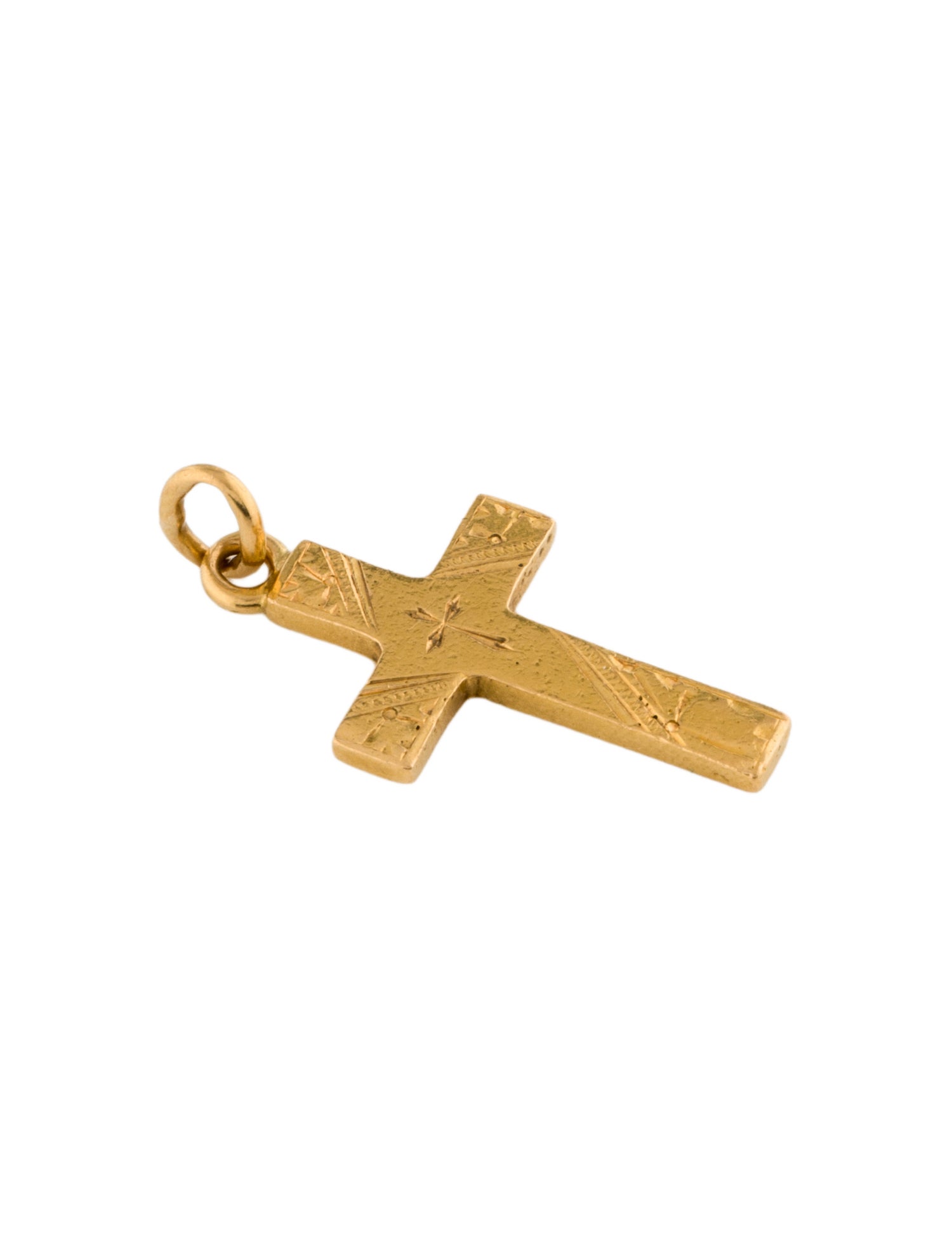 Pendant 22K Engraved Cross