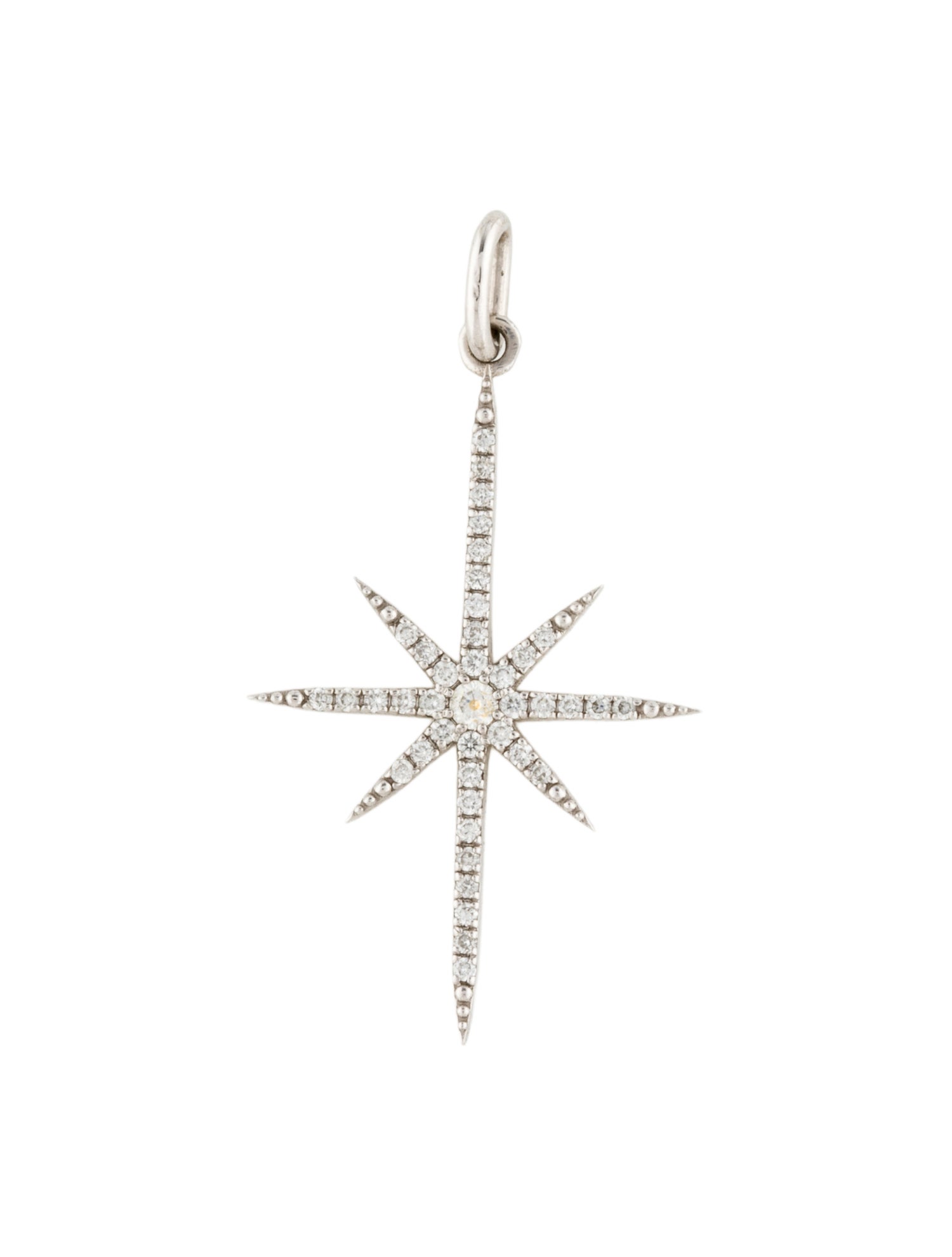 Pendant 14K Diamond Starburst Pendant