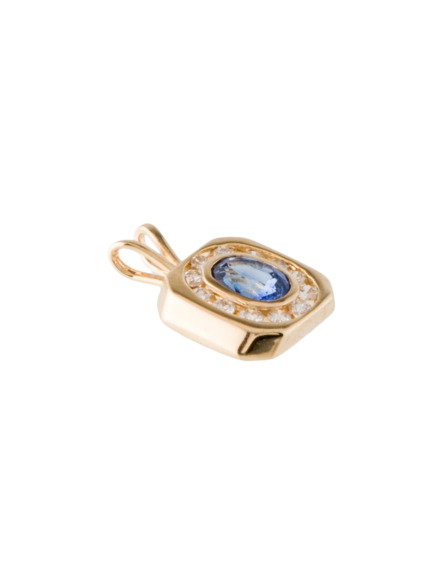 Pendant 14K Sapphire & Diamond