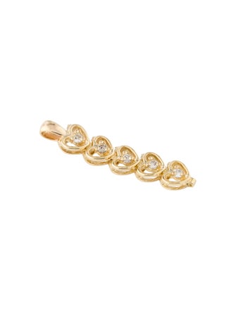 Pendant 14K Diamond 5 Heart Pendant