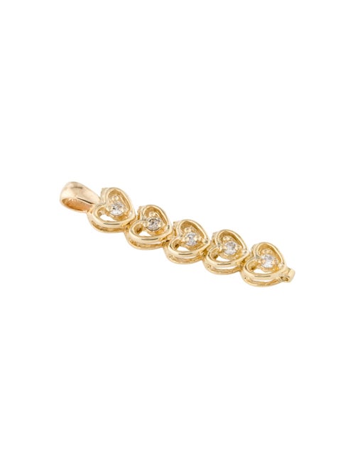 Pendant 14K Diamond 5 Heart Pendant