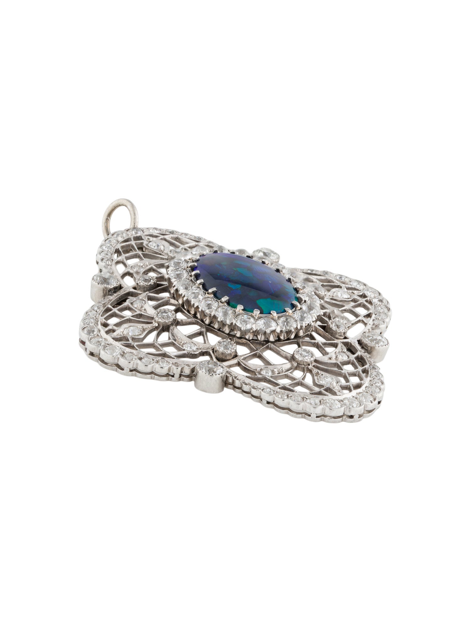 Pendant Bailey Biddle & Banks Edwardian Platinum Opal and Diamond