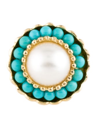 Pendant 18K Pearl & Turquoise Enhancer Pendant