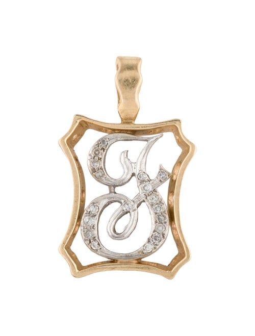 Pendant 14K Diamond 'J' Initial Pendant