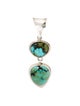 Pendant Two-Tone Turquoise & Synthetic Spinel Pendant