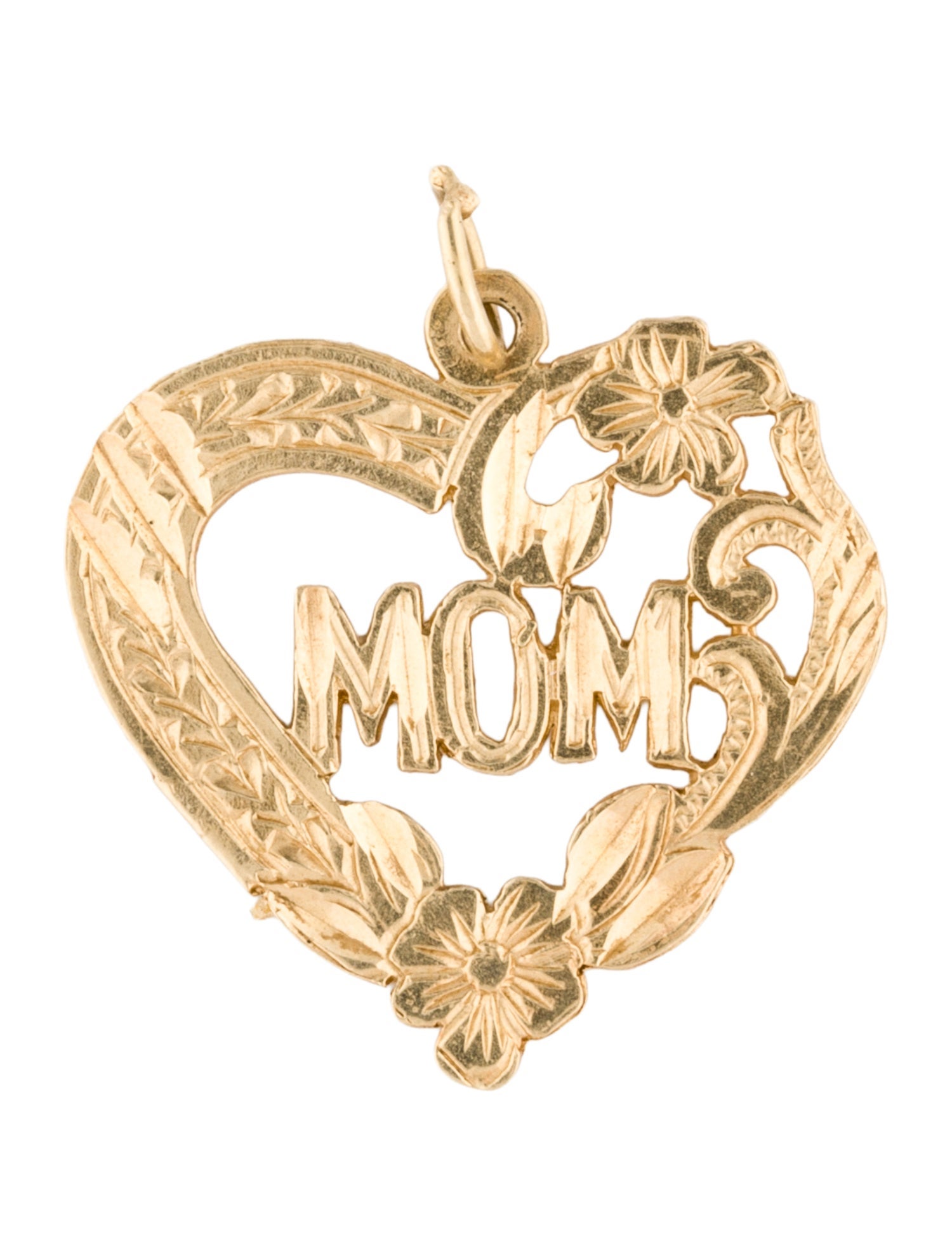 Pendant 14K 'Mom' Heart