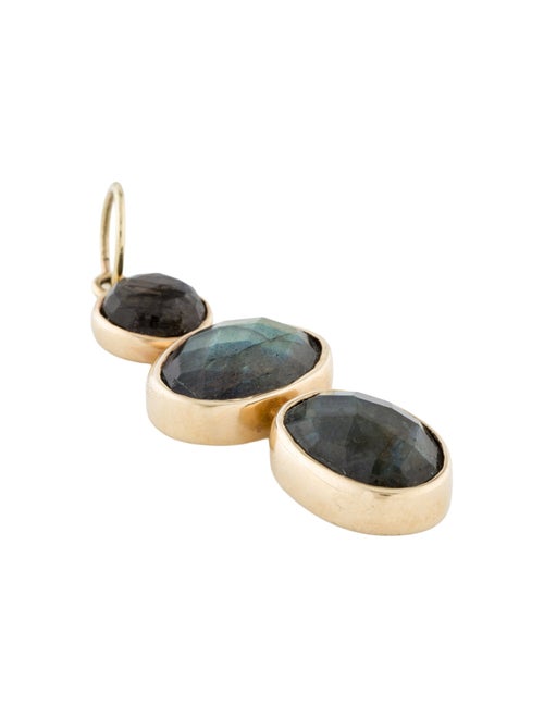 Pendant 14K Labradorite Three Stone Pendant