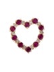 Pendant 14K Ruby & Diamond Heart Pendant