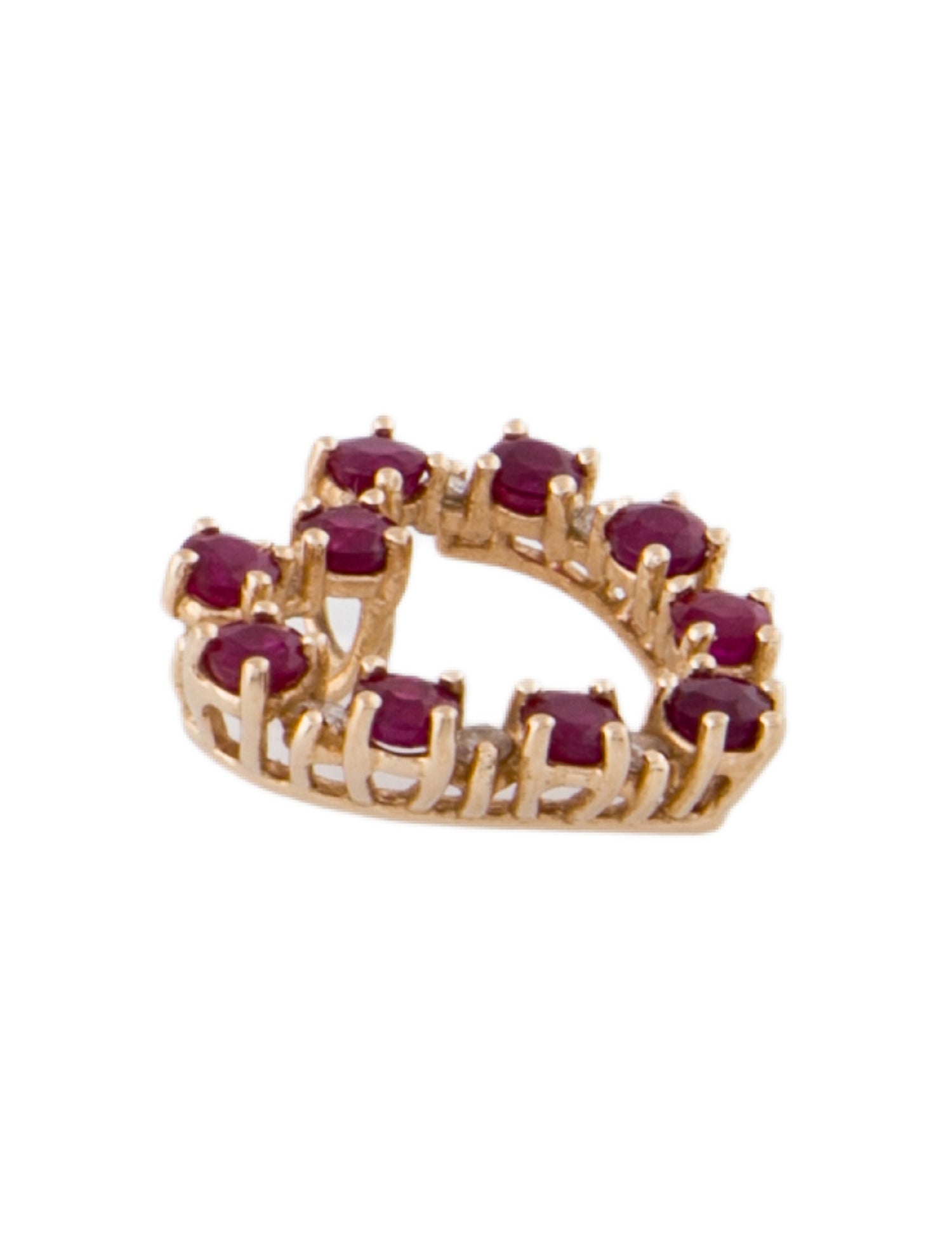 Pendant 14K Ruby & Diamond Heart