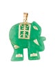 Pendant 14K Dyed Jadeite Lucky Elephant Pendant