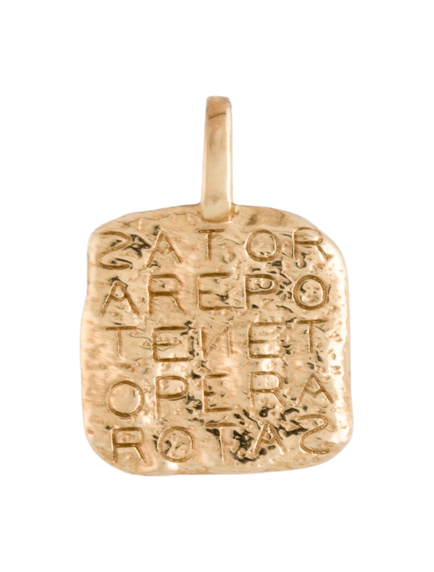 Pendant 14K Magic Sator Square Talisman