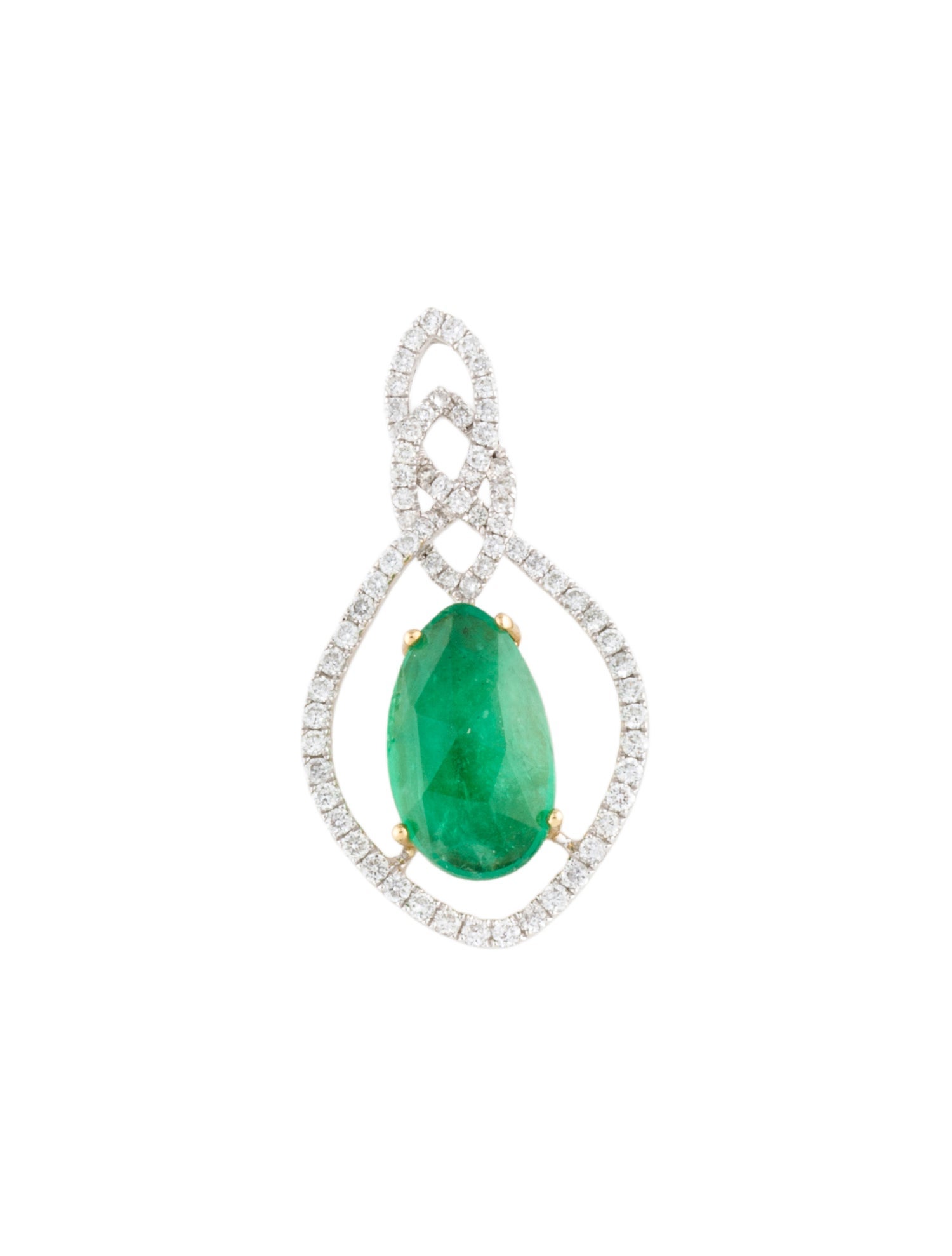 Pendant 18K Emerald & Diamond