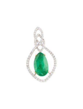 Pendant 18K Emerald & Diamond Pendant