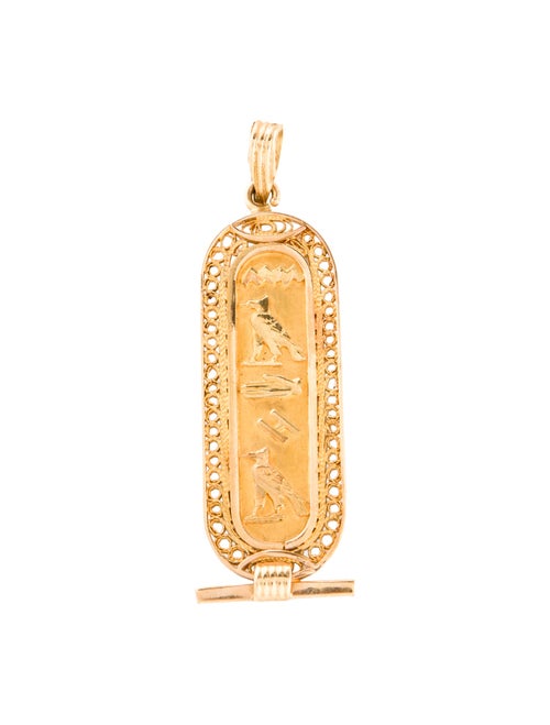 Pendant 18K Egyptian Cartouche Pendant