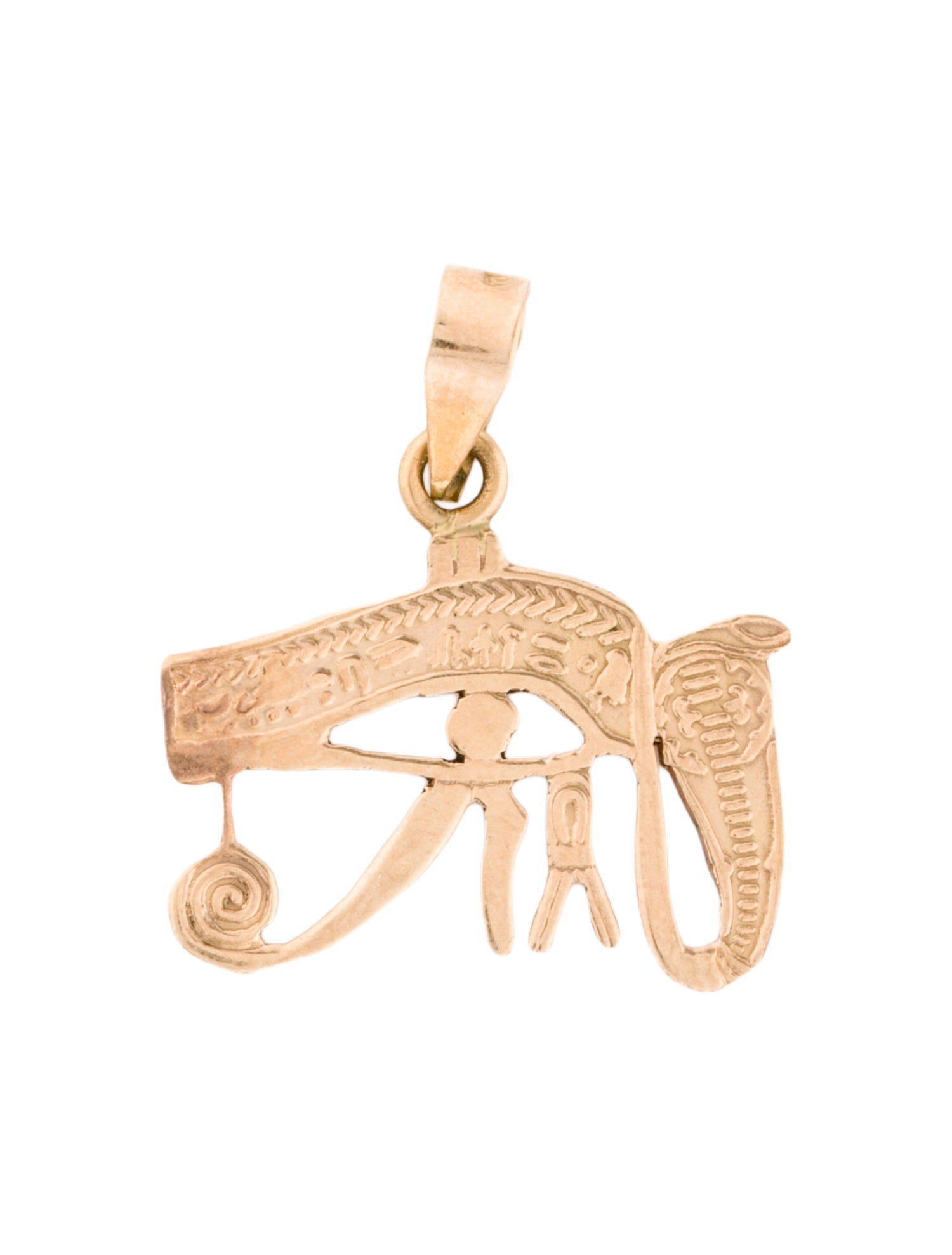 Pendant 18K Eye of Horus with Snake