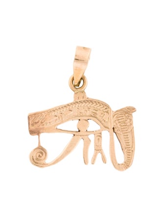 Pendant 18K Eye of Horus with Snake Pendant