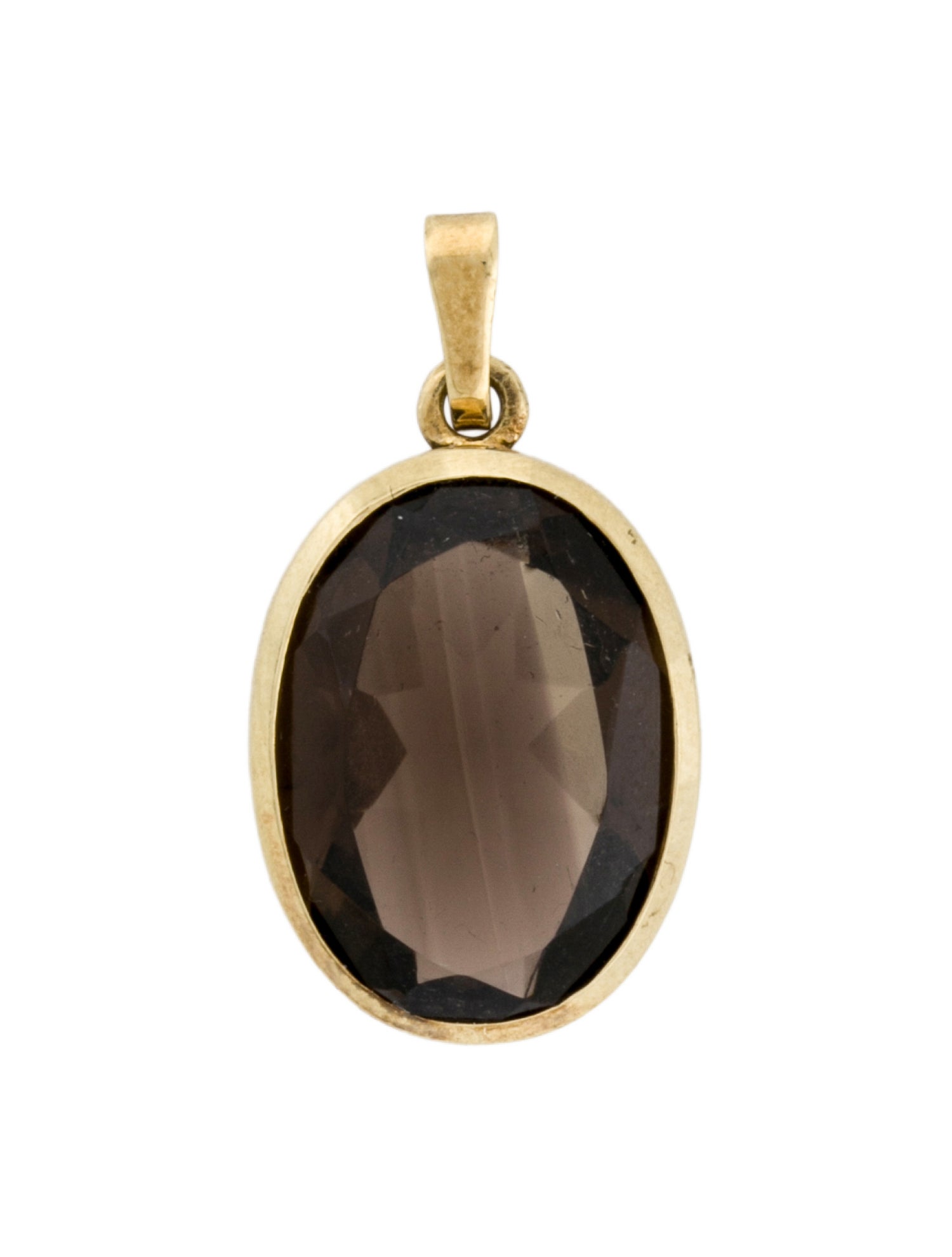 Pendant 14k 11.46ctw Smoky Quartz Charm