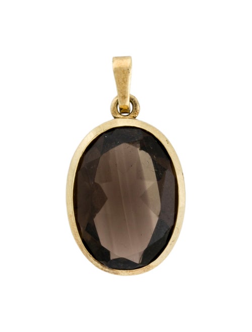 Pendant 14k 11.46ctw Smoky Quartz Pendant Charm