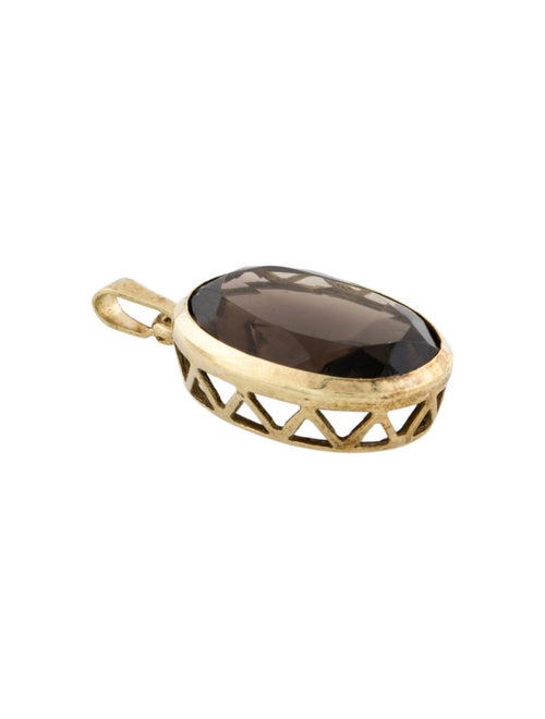 Pendant 14k 11.46ctw Smoky Quartz Pendant Charm