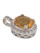 Pendant 14K 11.10ct Citrine & Diamond Pendant