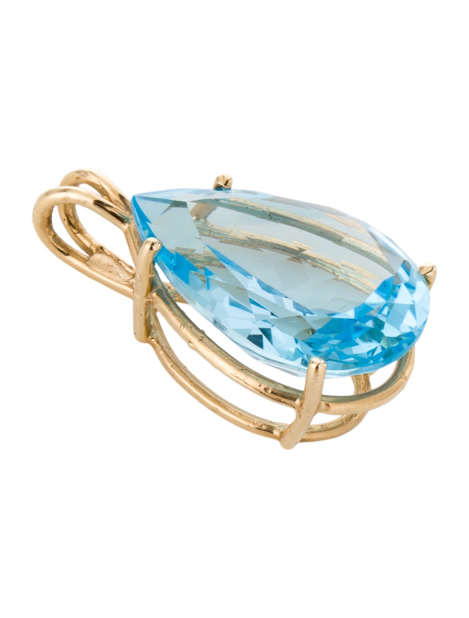 Pendant 14K 15.26ctw Topaz