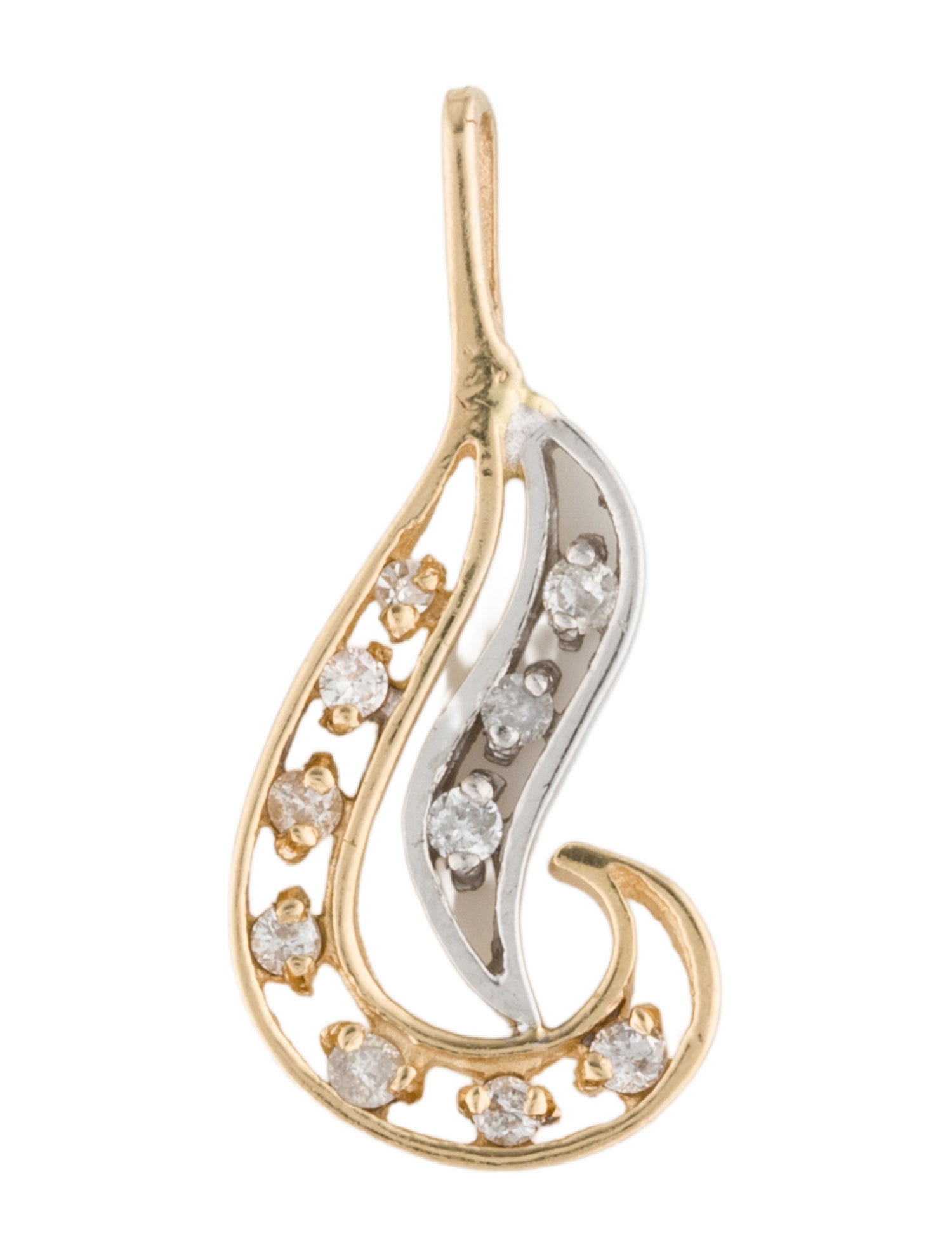 Pendant 14K Diamond Two-Tone Pendant