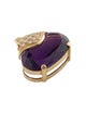 Pendant 18K 38.38ct Amethyst & Diamond Pendant