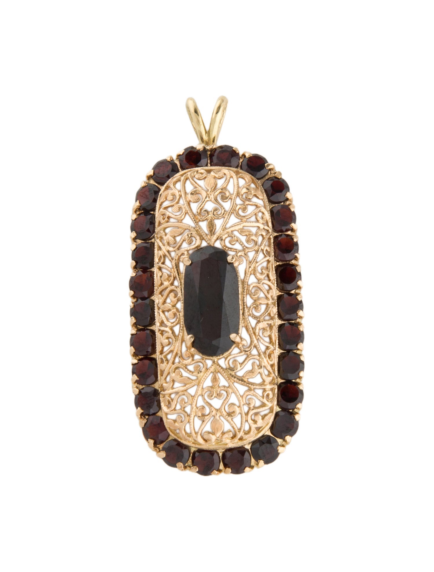 Pendant 18K 12.13ctw Garnet
