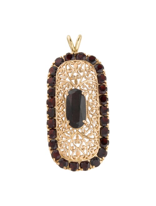 Pendant 18K 12.13ctw Garnet Pendant
