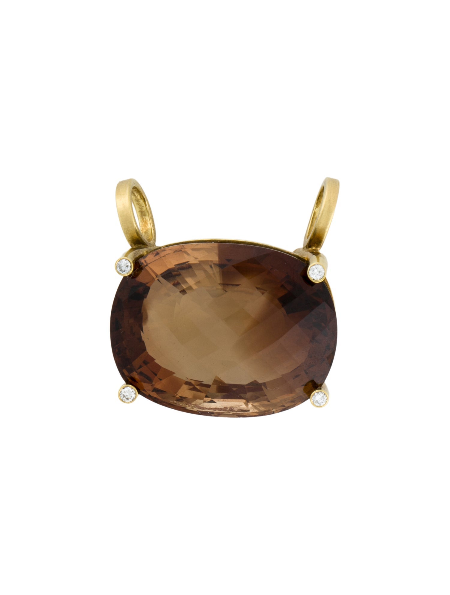 Pendant 18K Topaz & Diamond