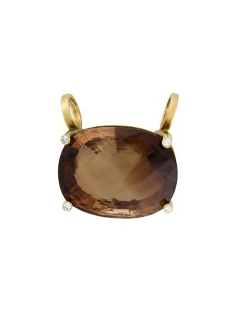 Pendant 18K Topaz & Diamond Pendant
