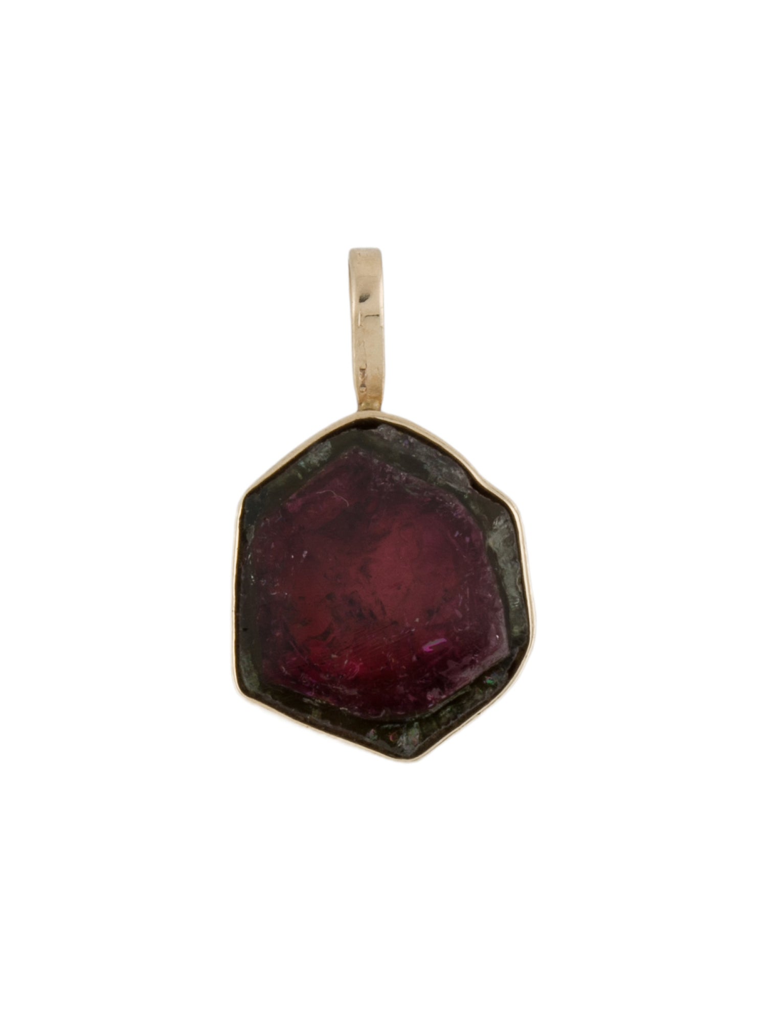 Pendant 14K Parti-Colored Tourmaline