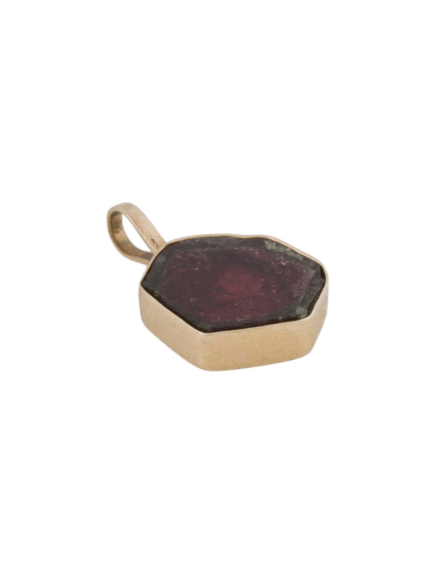 Pendant 14K Parti-Colored Tourmaline