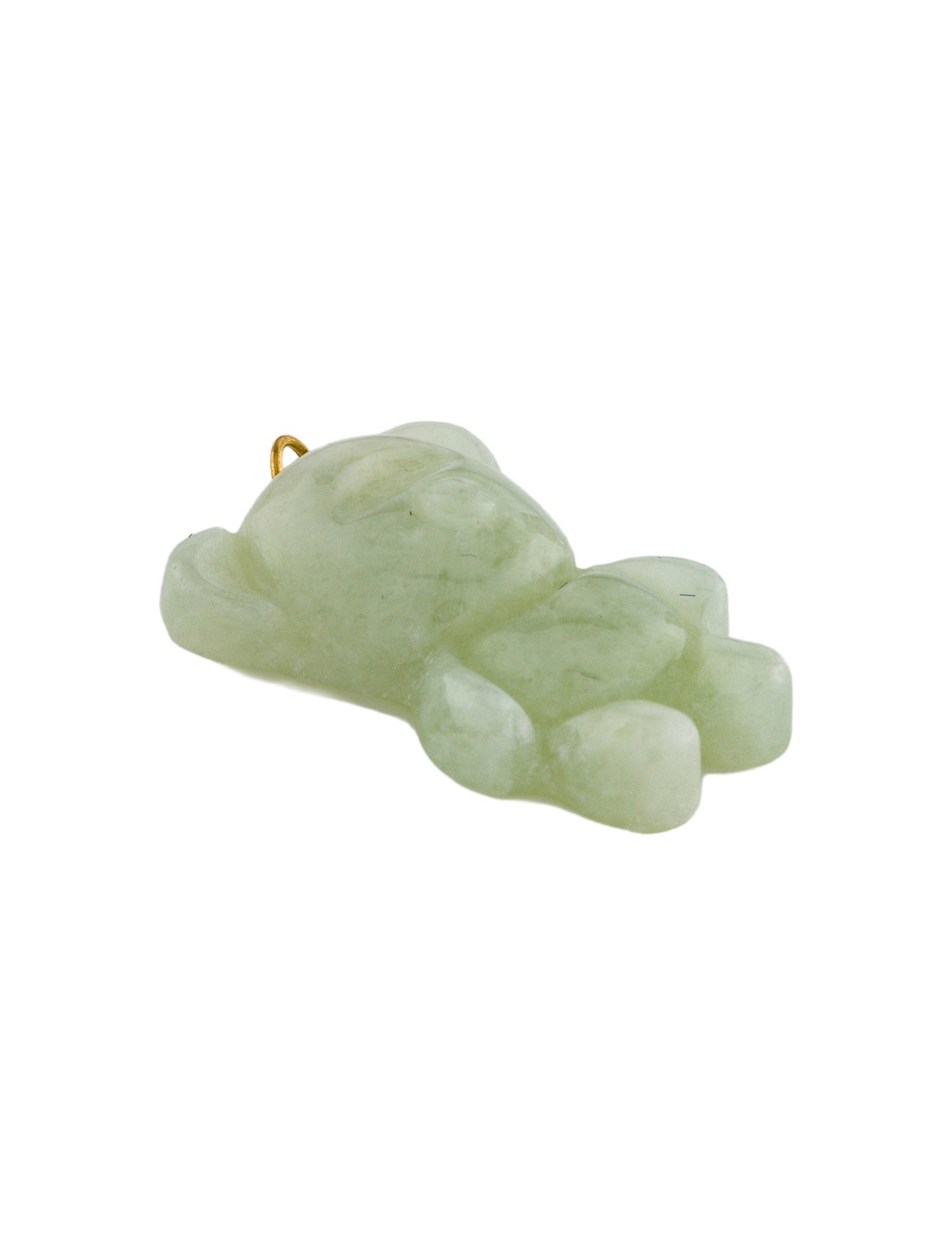 Pendant 18K Jadeite Teddy Bear