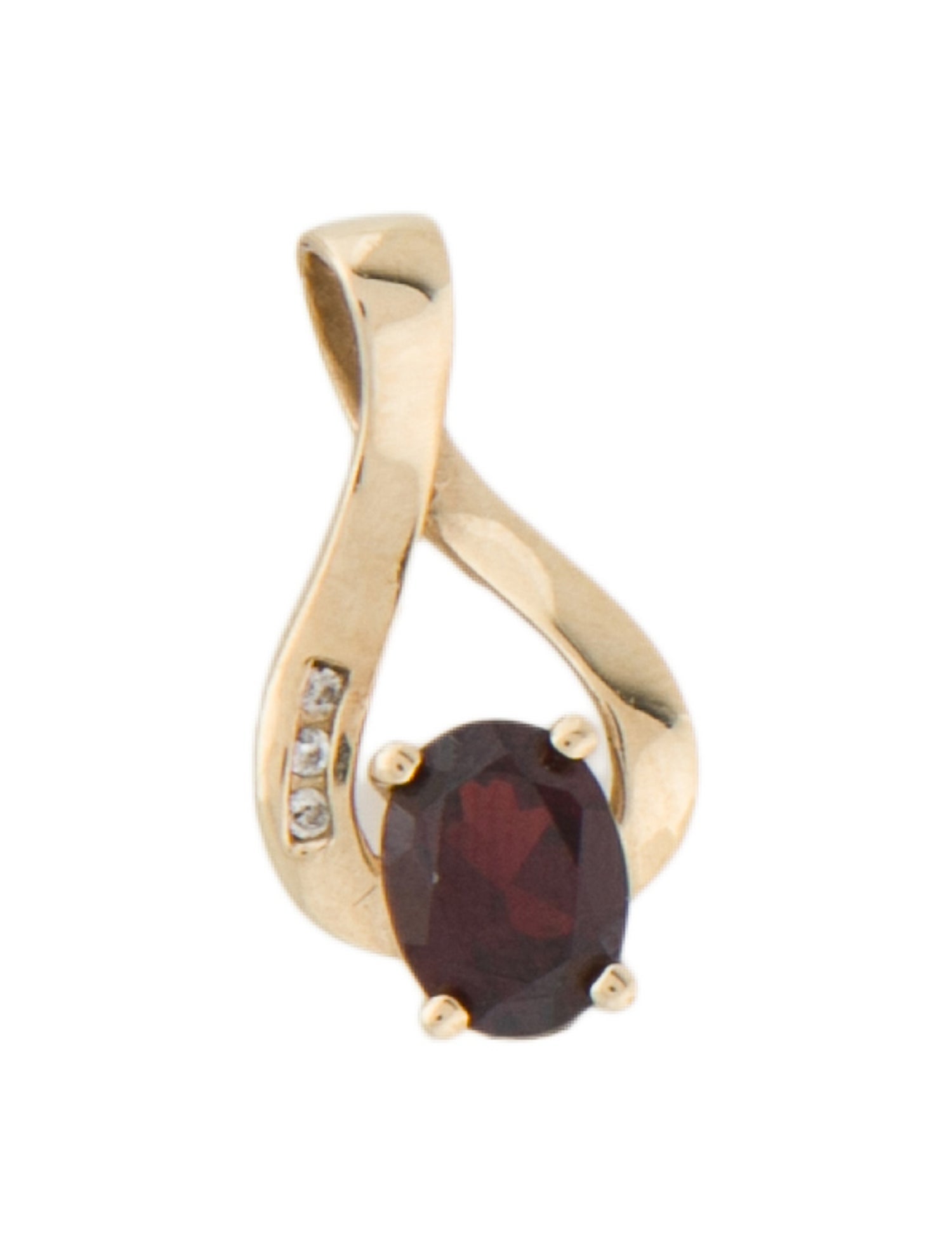 Pendant 14K Garnet & Diamond