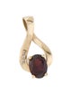 Pendant 14K Garnet & Diamond Pendant