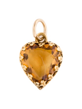 Pendant 14K Citrine Heart Pendant