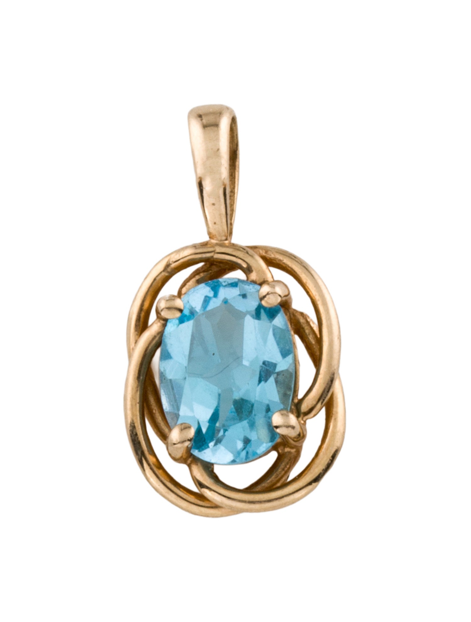 Pendant 14K Topaz Knot