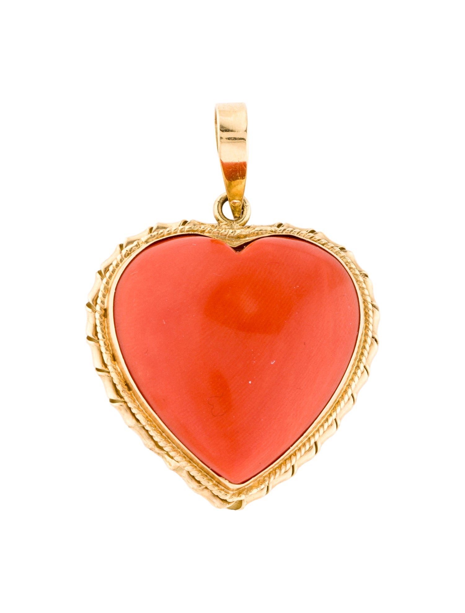 Pendant 18K Coral Heart