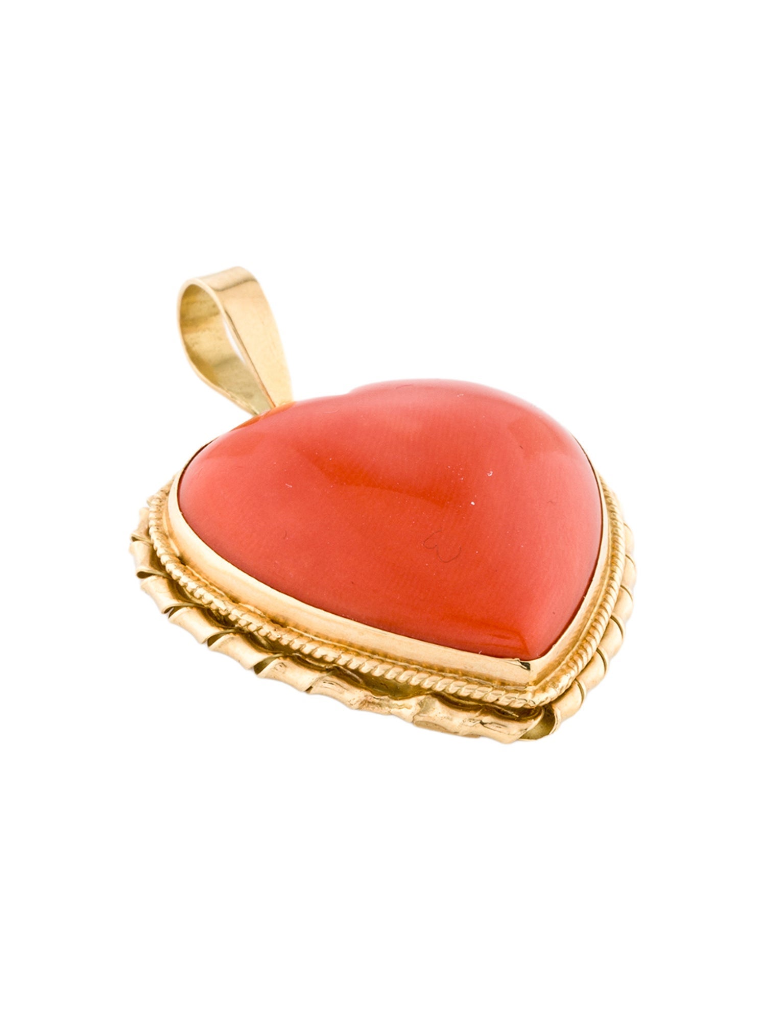 Pendant 18K Coral Heart