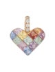 Pendant 18K Sapphire & Diamond Heart Enhancer Pendant