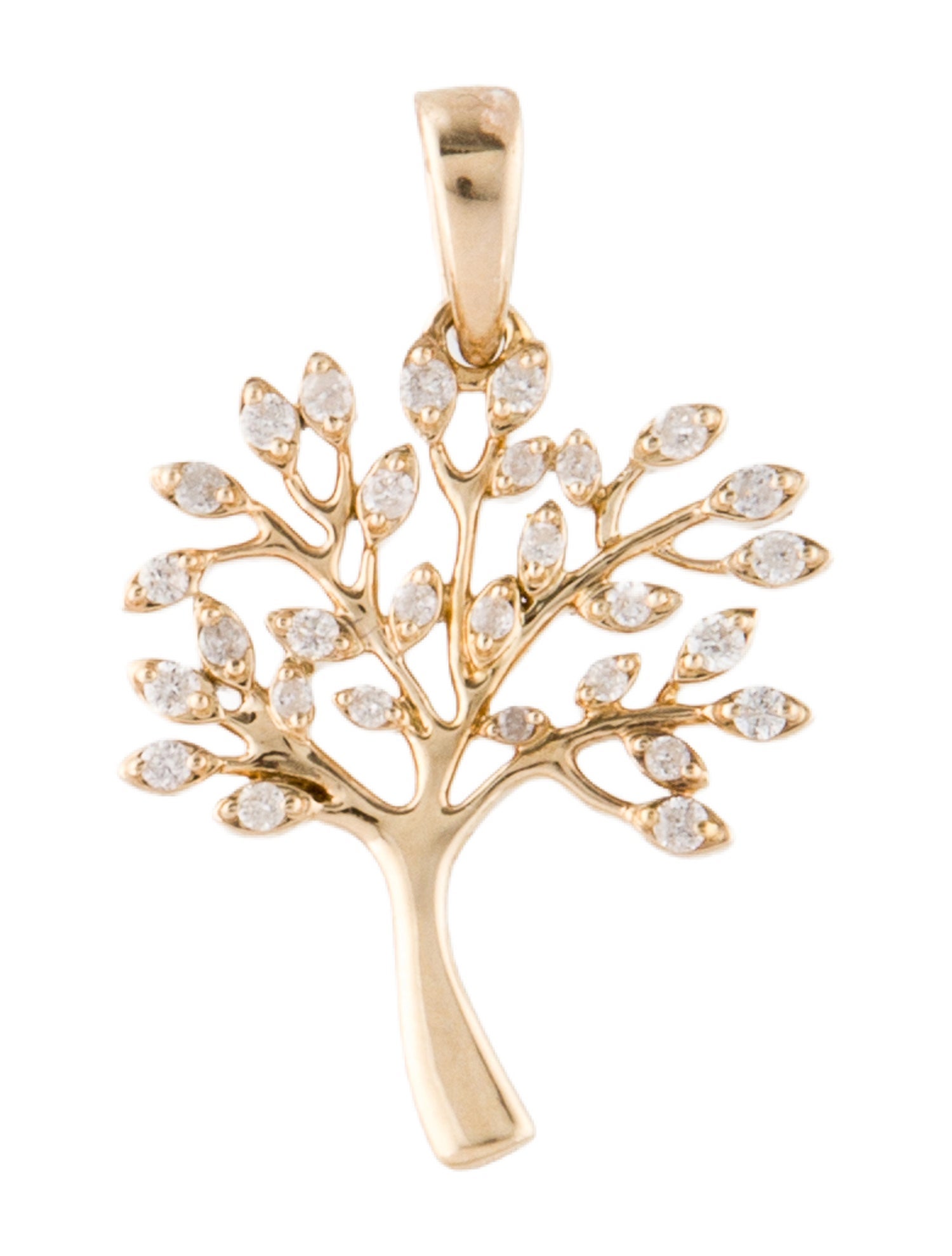 Pendant 14K Diamond Tree