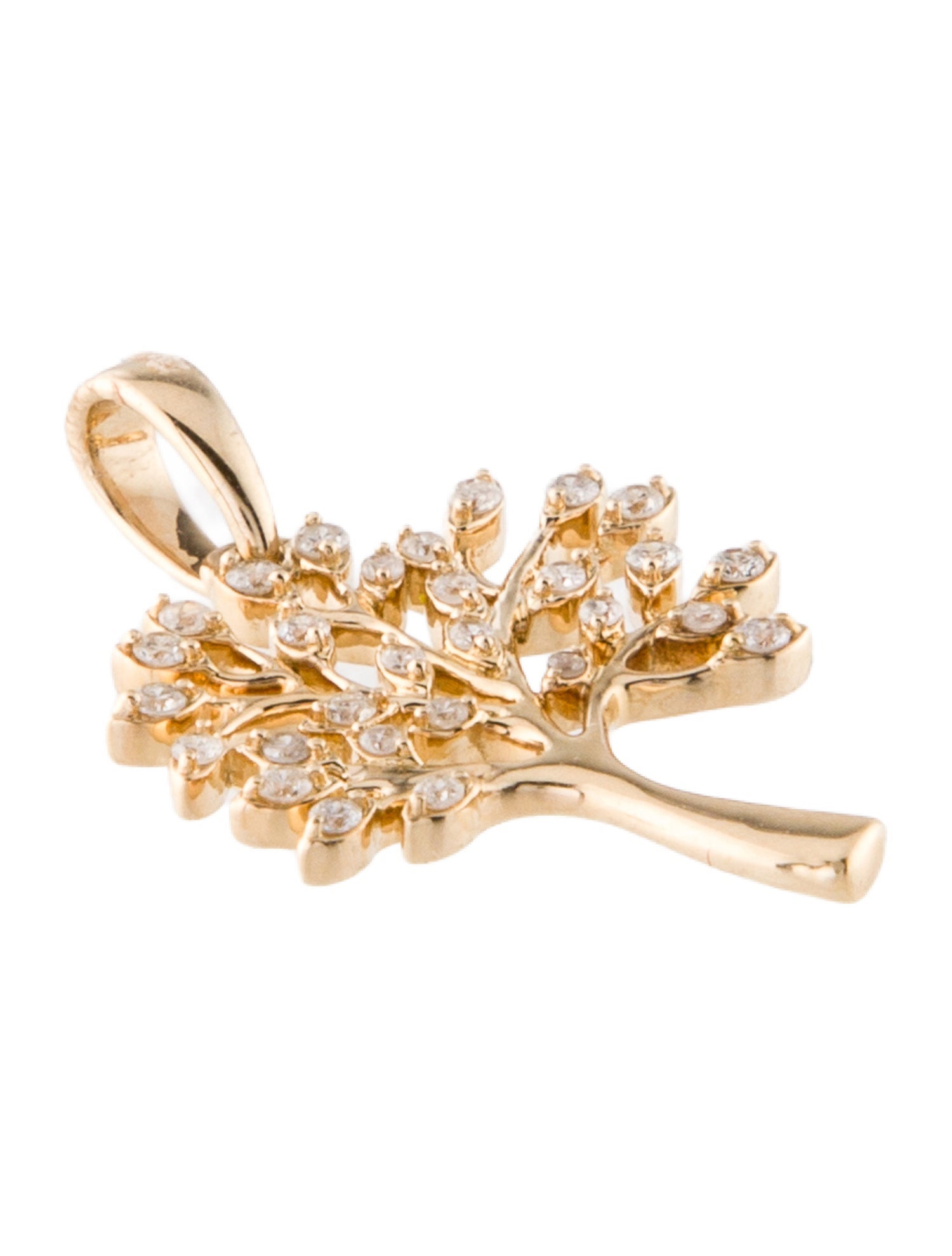 Pendant 14K Diamond Tree