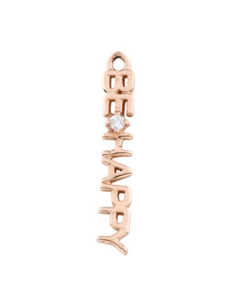 Pendant 14K Diamond 'BE HAPPY' Pendant