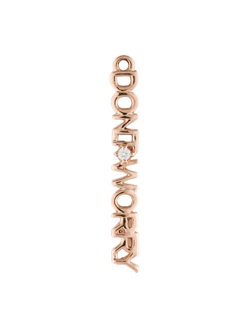 Pendant 14K Diamond 'DONT WORRY' Pendant