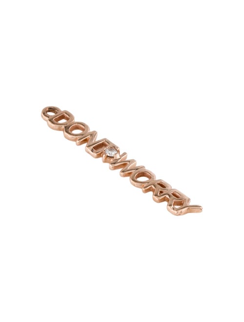 Pendant 14K Diamond 'DONT WORRY' Pendant