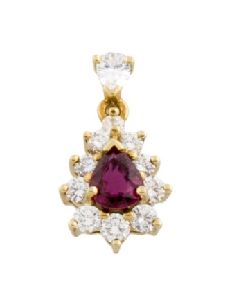 Pendant 18K Ruby & Diamond Pendant